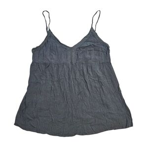 Gray Crochet Detail Camisole Style Top